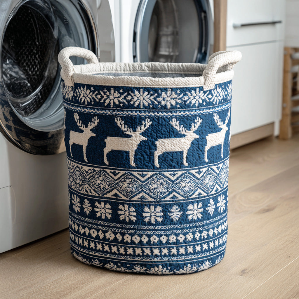 Winter Hearth Cheer Quilted Laundry Basket Home Decor Christmas Gifts From Daughter