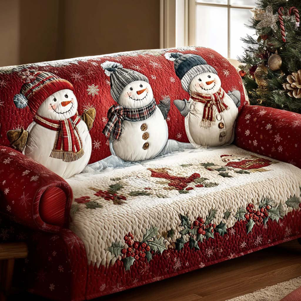 Winter Peace Quilted Sofa Cover Best Sofa Slipcovers Christmas Gift Ideas For Dad