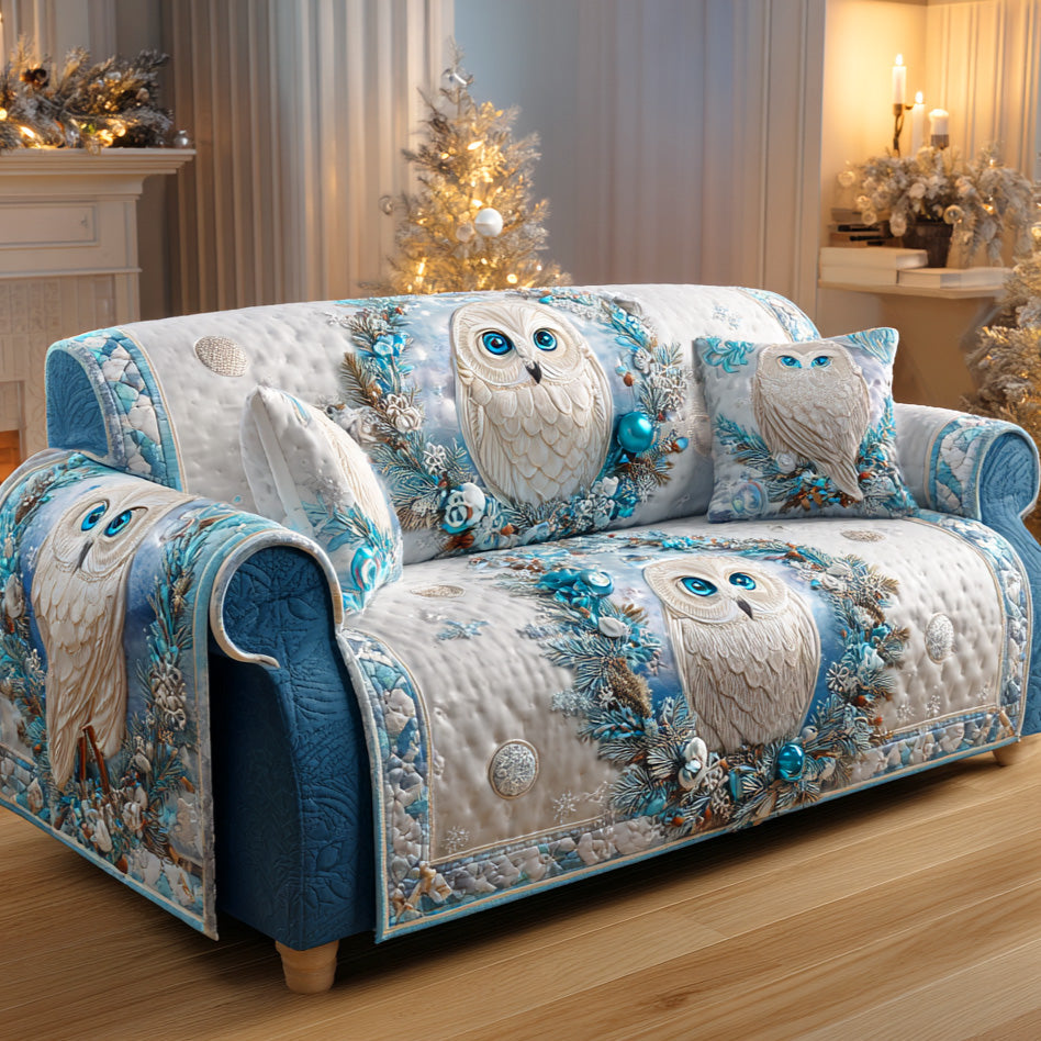 Winter Perch Quilted Sofa Cover Best Sofa Covers Owl Themed Gifts
