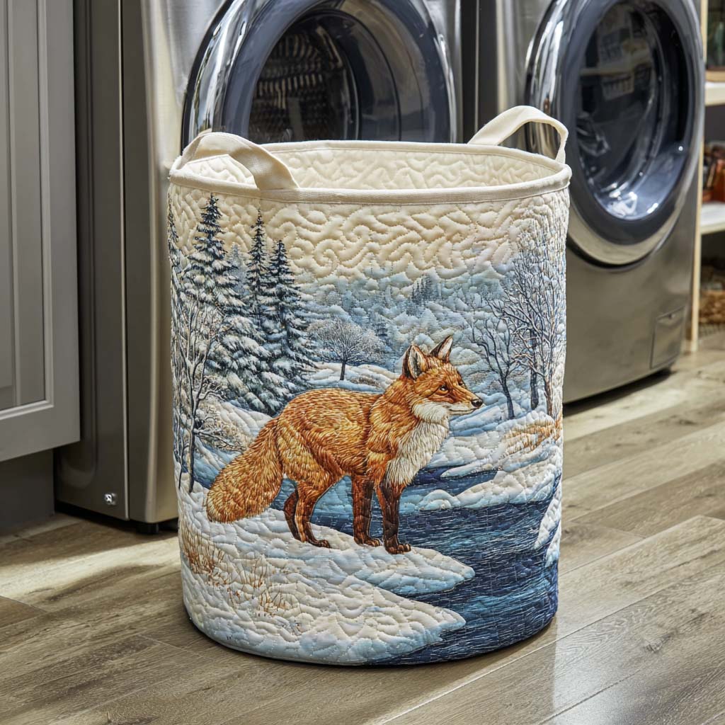 Winter Pines Quilted Laundry Basket Dirty Clothes Basket Perfect Mothers Day Gift
