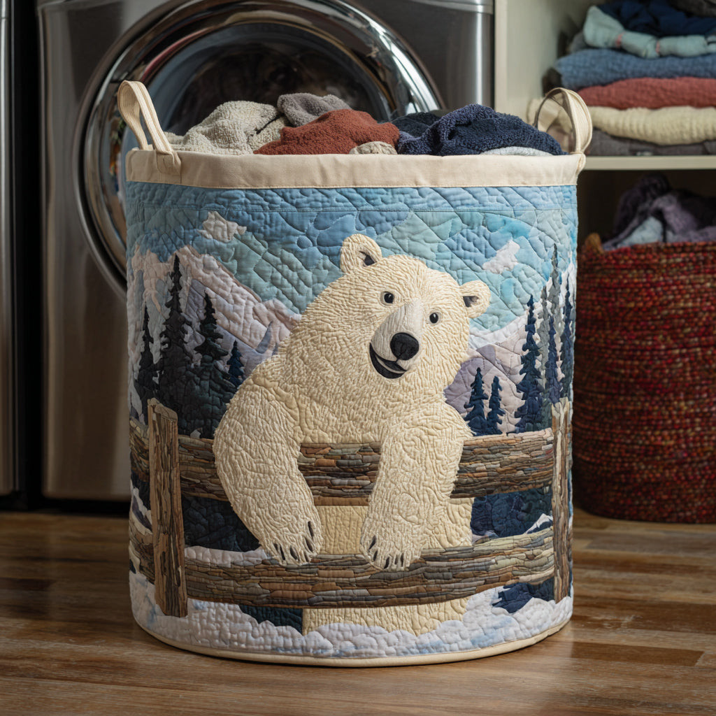 Winter Polar Bear Quilted Laundry Basket Best Looking Laundry Hampers Koala Presents