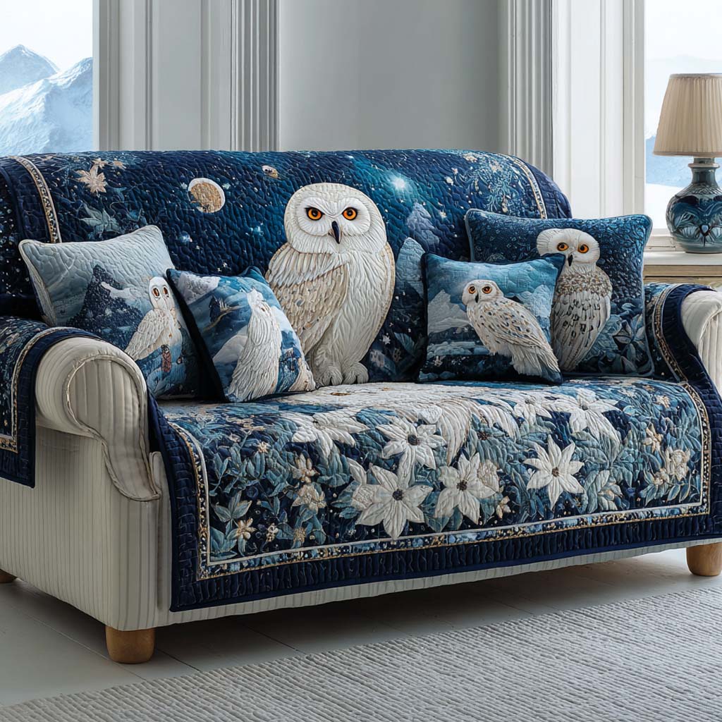 Winter Song Quilted Sofa Cover Best Slip Cover Sofa Native American Gifts For Her