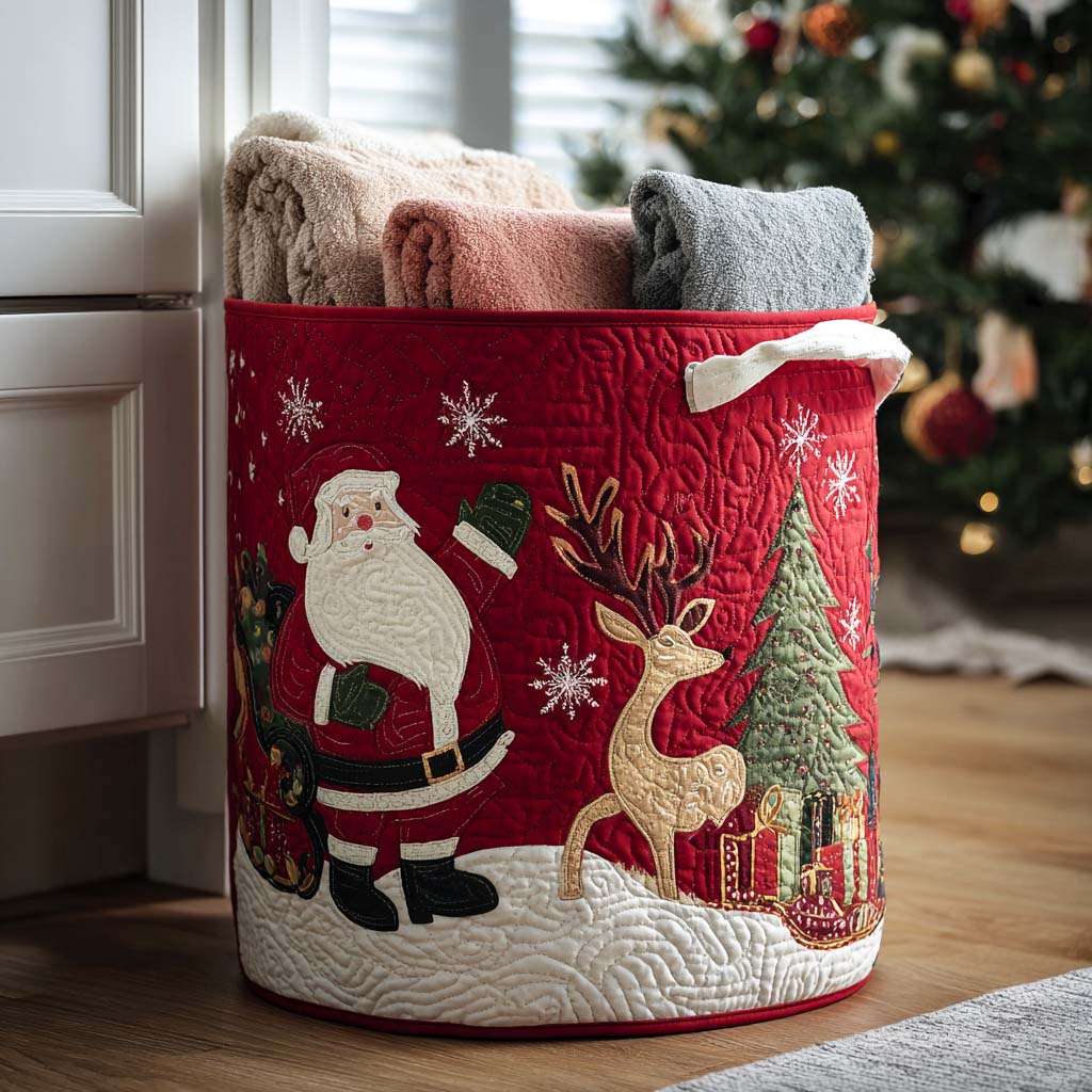 Winter Spark Quilted Laundry Basket Best Laundry Basket Christmas Gifts For Mum
