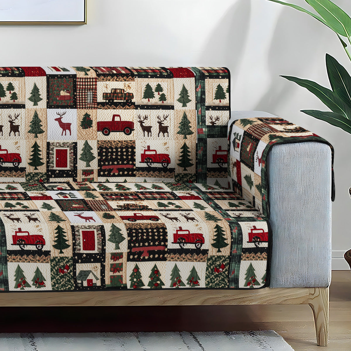 Winter Wonderland Quilted Sofa Cover Couch Covers For Couches Secret Santa Gifts