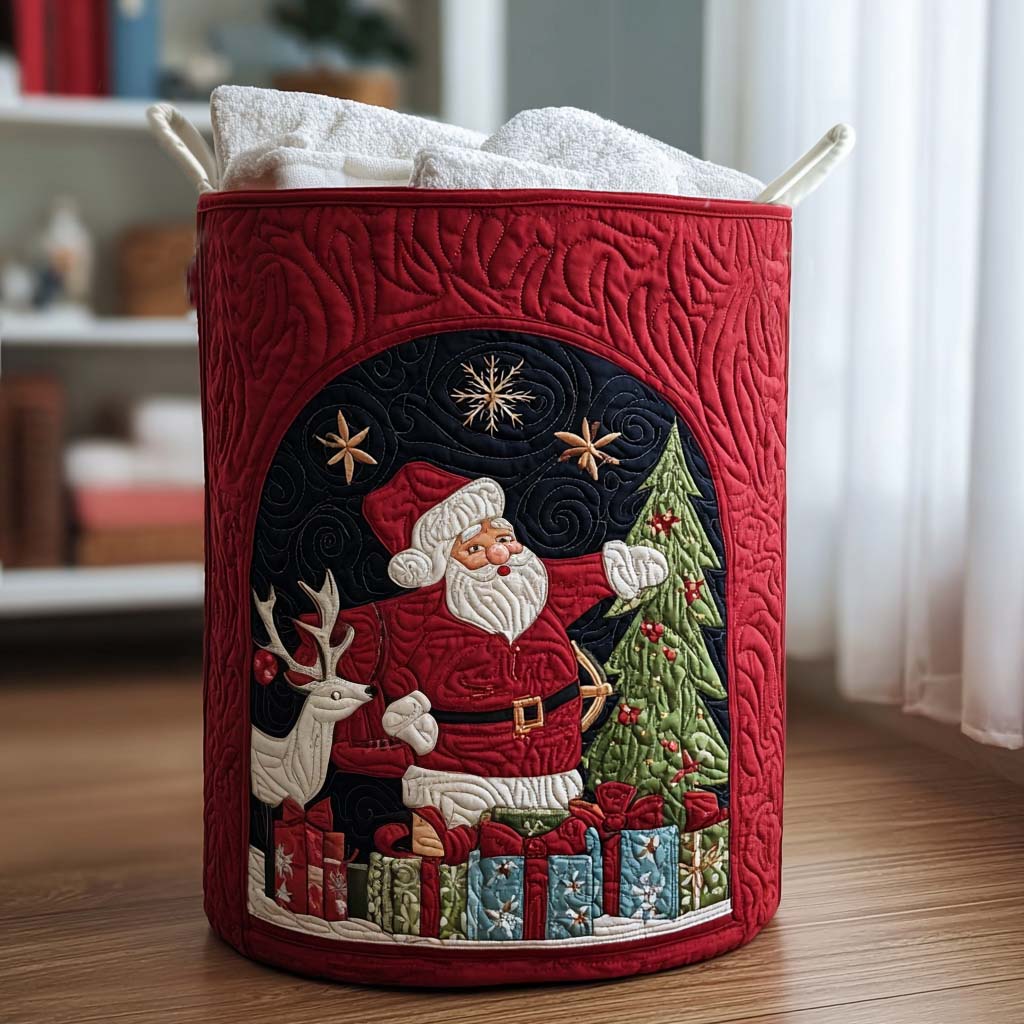 Winter Wonderland Warp Quilted Laundry Basket Hamper Basket Christmas Gift Ideas For Him