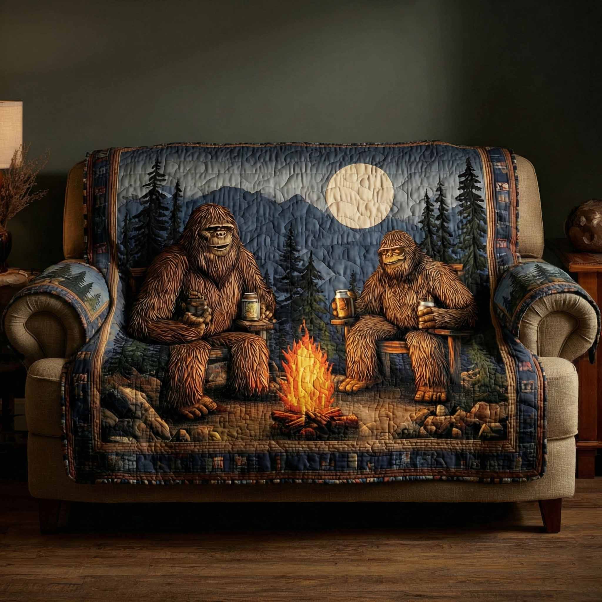 Woodland Brothers Quilted Sofa Cover Furniture Covers Bigfoot Gift Ideas