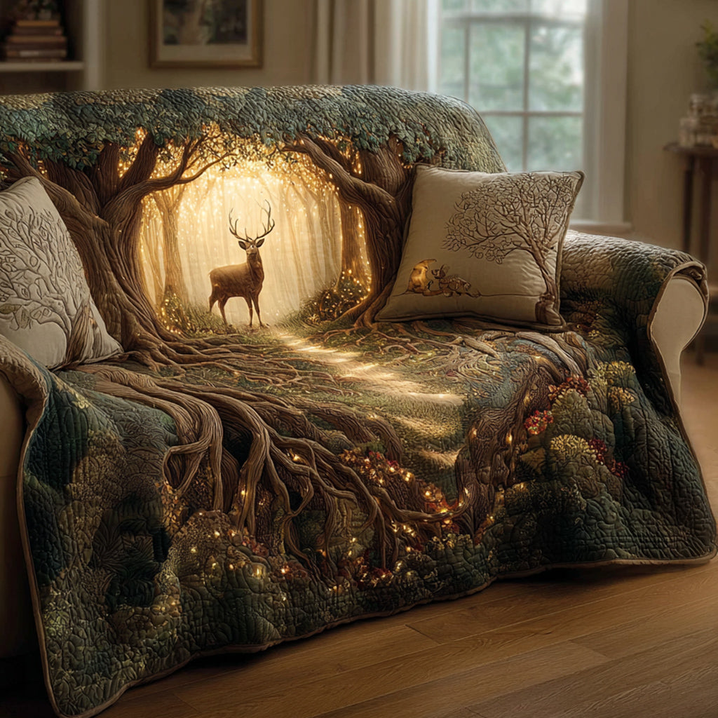 Woodland Deer Quilted Sofa Cover Sofa Couch Cover Christmas Gifts For Deer Hunters