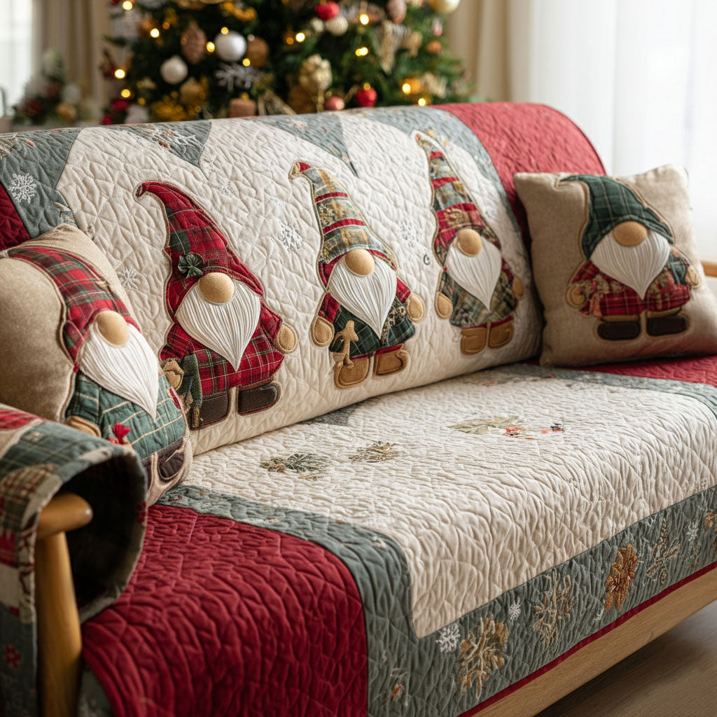 Woodland Holiday Friends Quilted Sofa Cover Sofa Couch Cover Christmas Ideas For Women