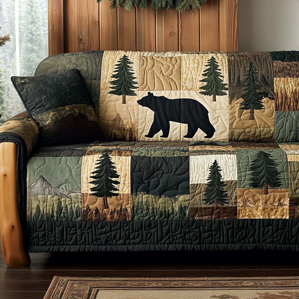 Woodland Path Quilted Sofa Cover Best Sofa Covers Bear Themed Gifts