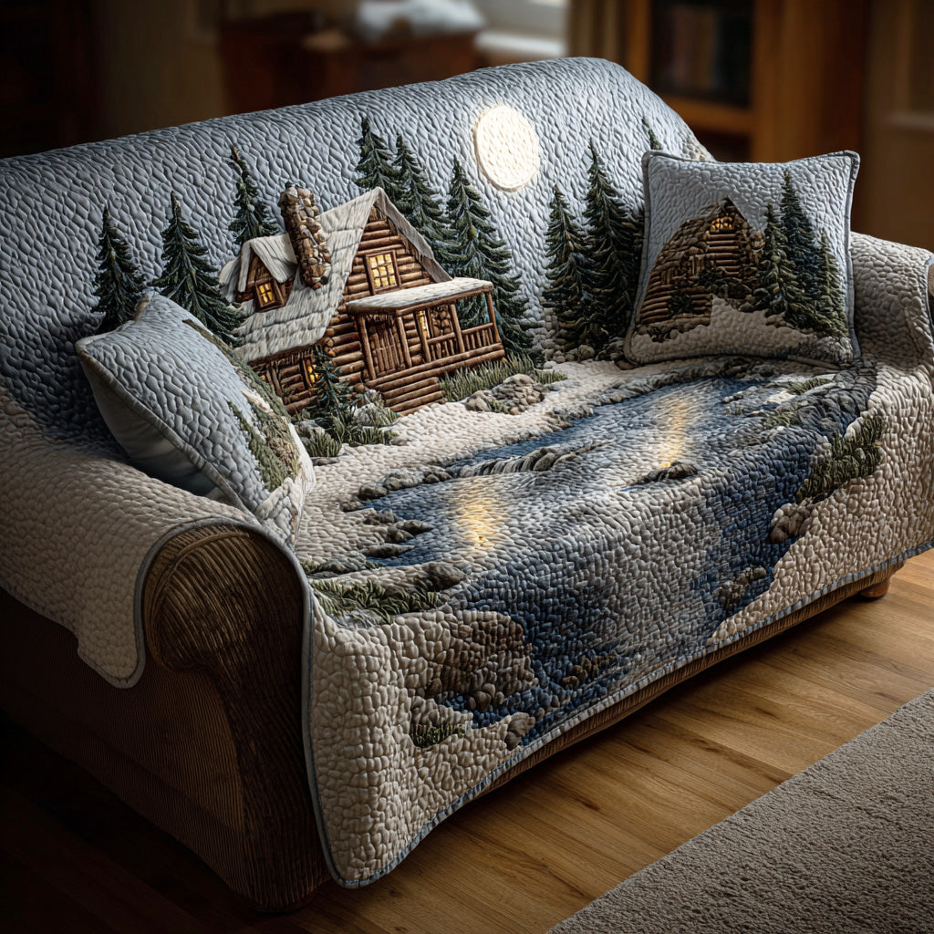 Woodland Rustic Calm Quilted Sofa Cover Best Sofa Covers Gifts For Forest Lovers