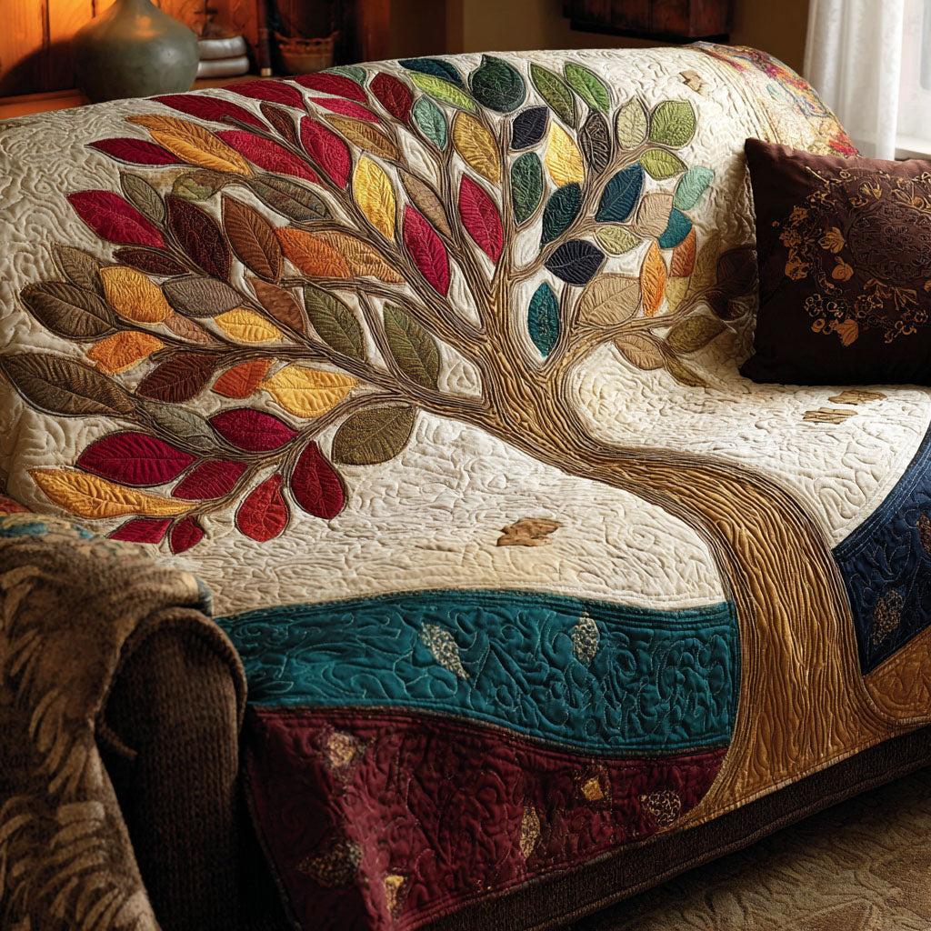 Woodland Spirit Quilted Sofa Cover Sofa Slip Covers Tree Of Life Gifts Mother'S Day