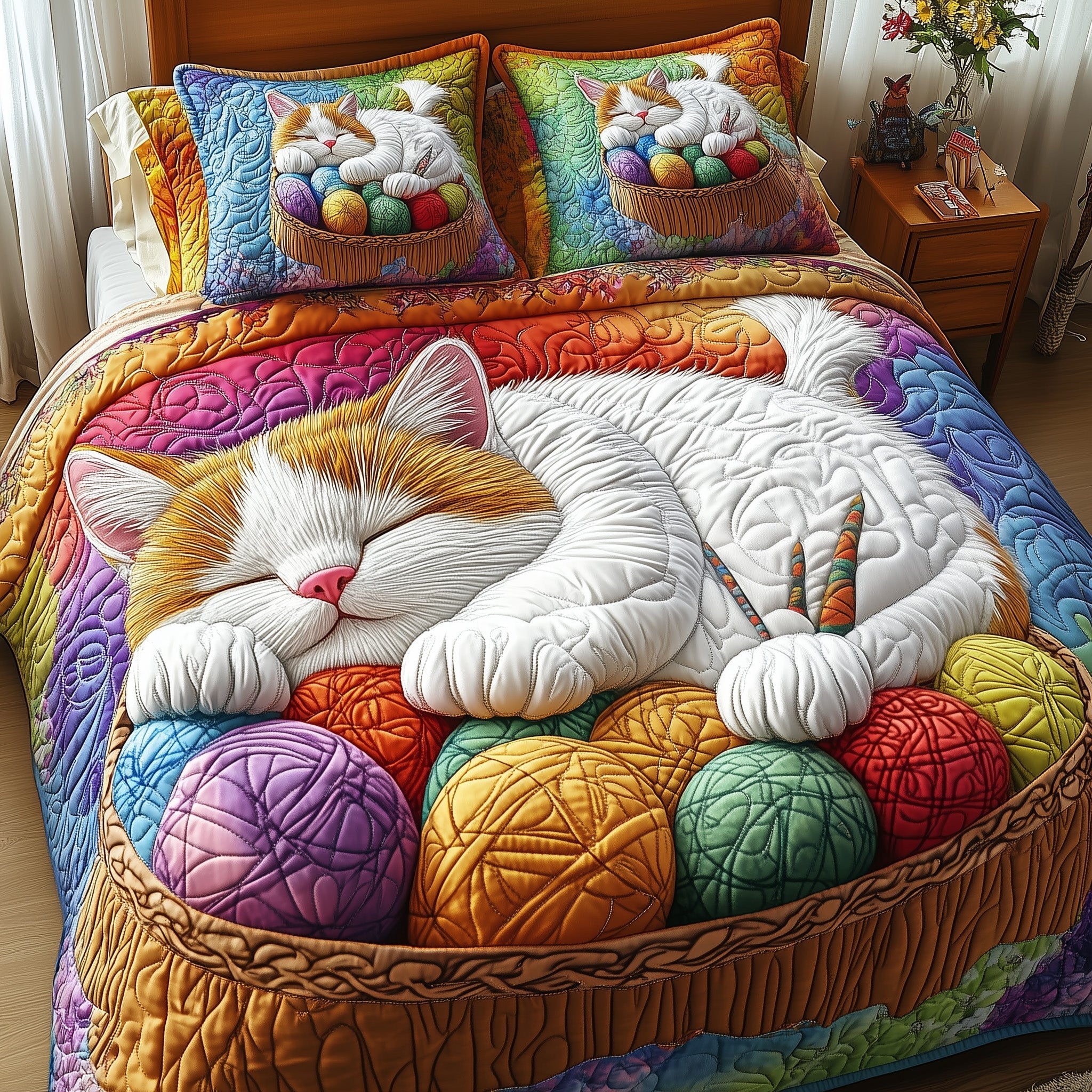 Yarn Quilted Bedding Set Best Sheet Sets Gifts For Mum Birthday