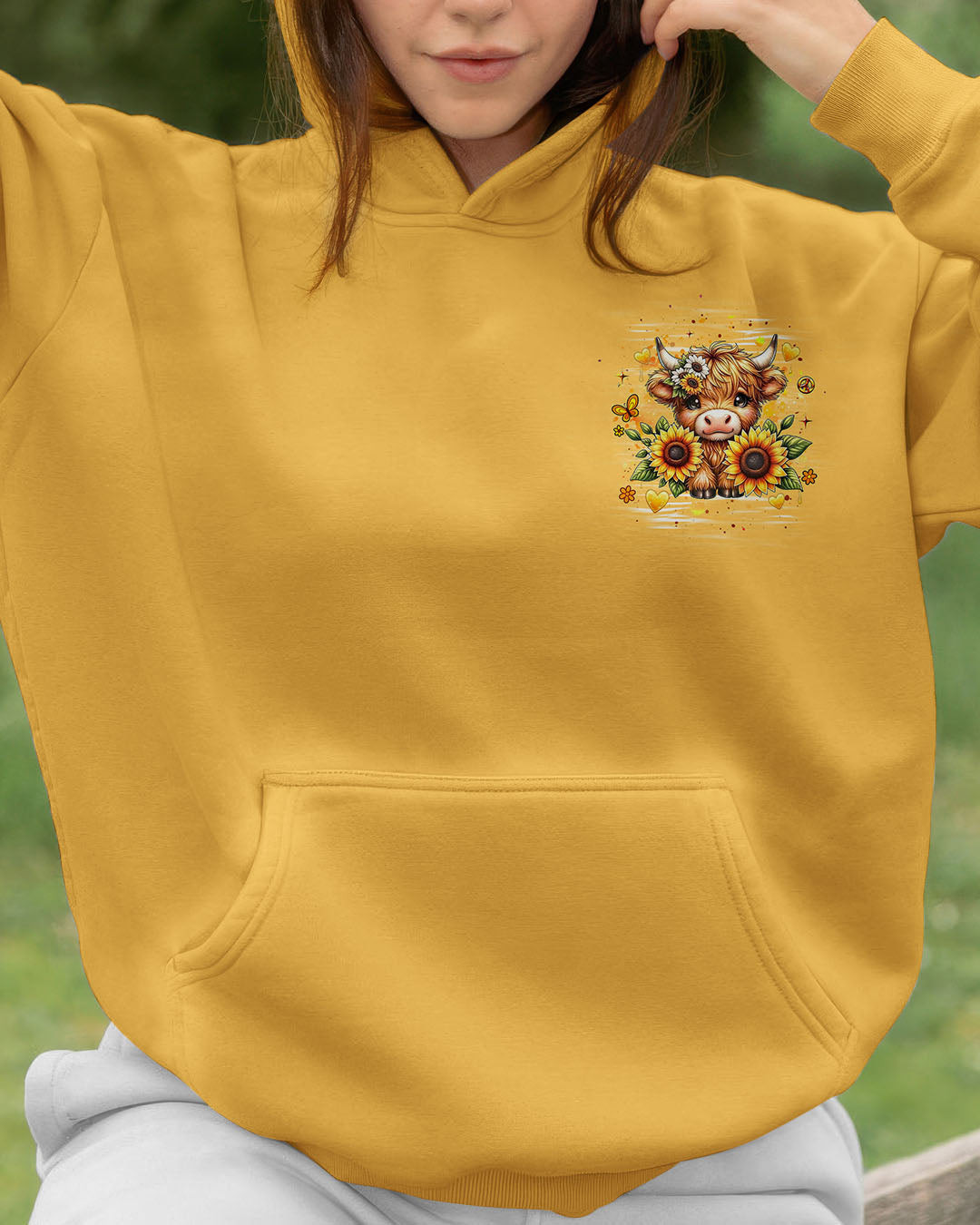 Yellow Cow Be Someone's Sunshine Hoodie Cute Cow With Sunflowers Pullover Gift For Farm Lovers