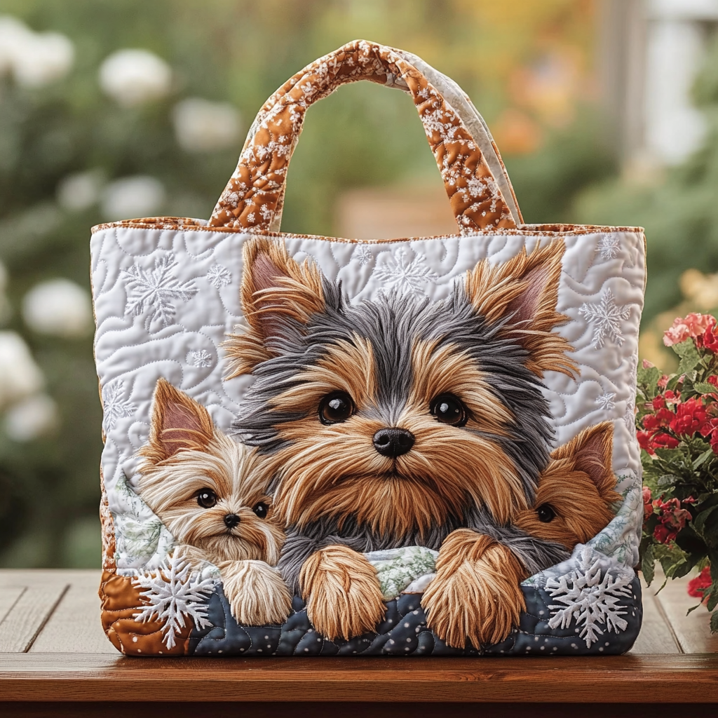 Yorkie Dream Quilted Tote Bag Tote Bags For Women Gift Ideas For Your Mom