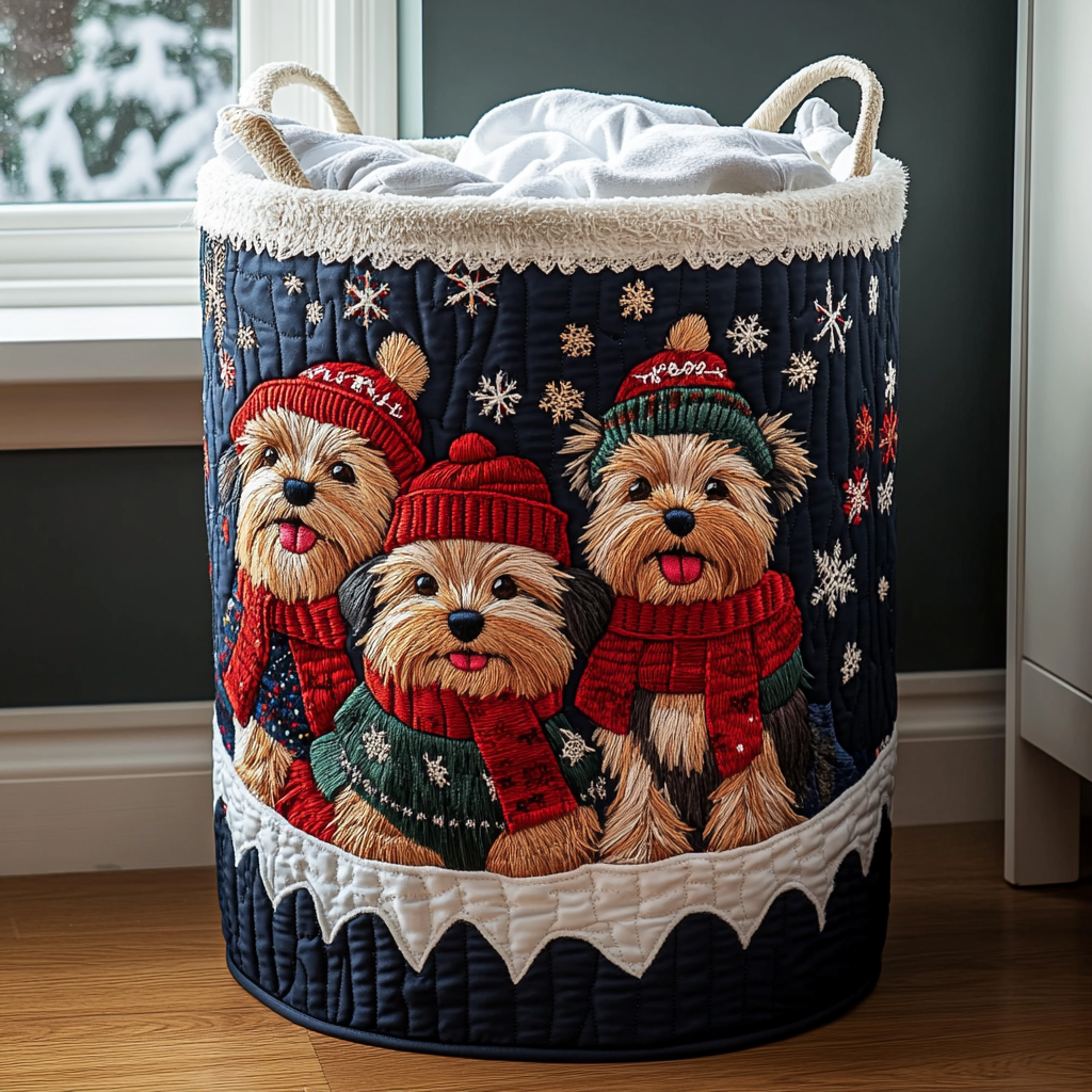 Yorkshire Cheer Quilted Laundry Basket Best Laundry Hamper Christmas Ideas For Mom