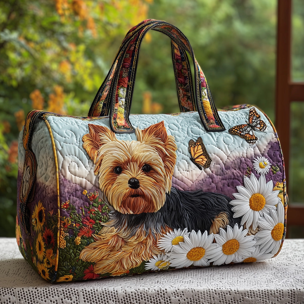Yorkshire Terrier Quilted Duffle Bag Best Large Duffel Bag Women's Mother's Day Gifts