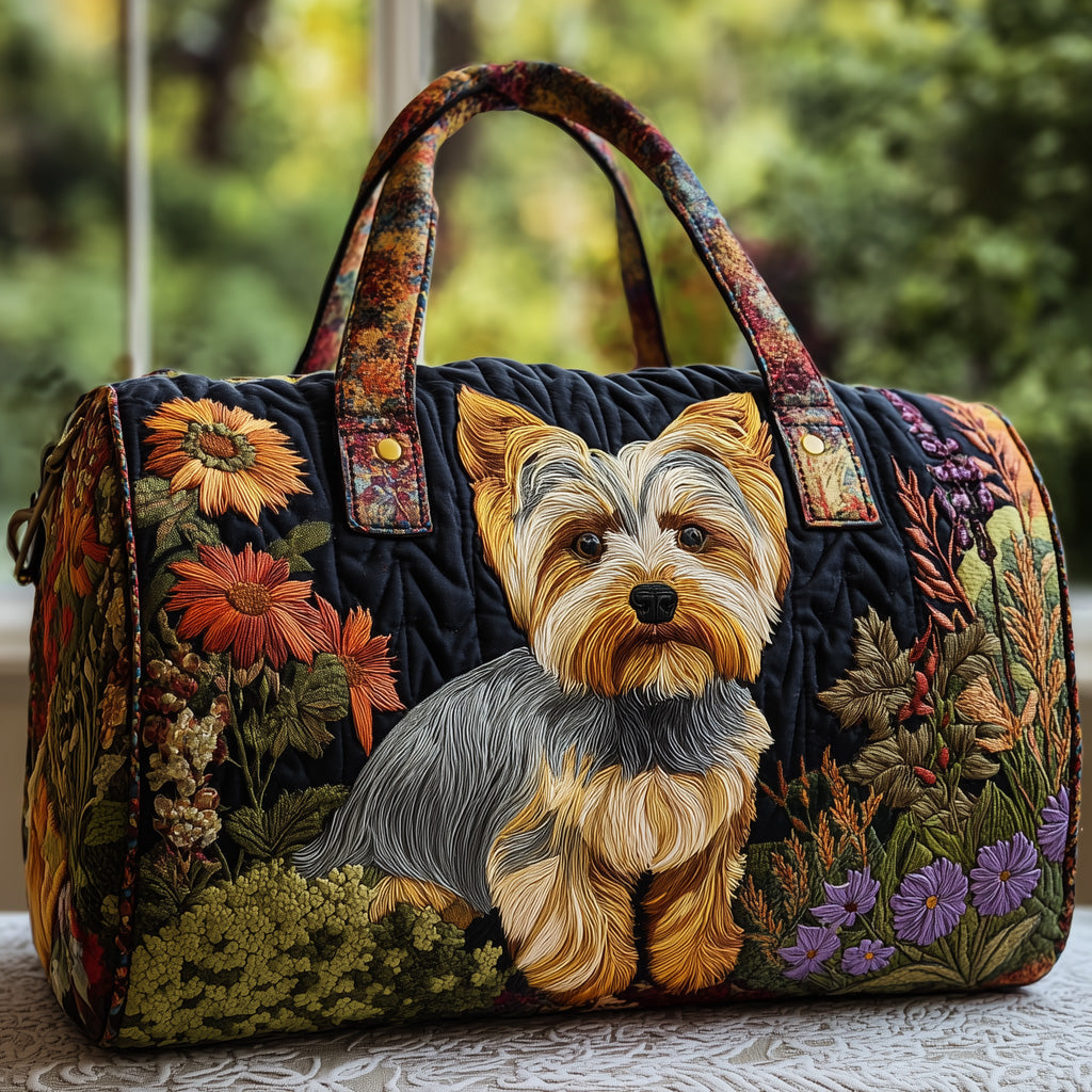 Yorkshire Terrier Quilted Duffle Bag Large Duffel Bag Travel Gifts For Mother In Laws Birthday