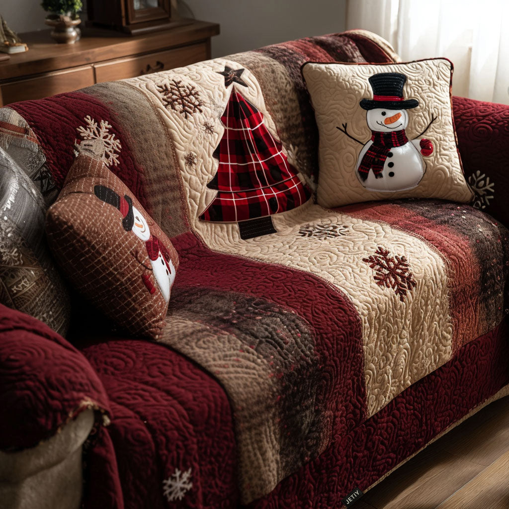 Yuletide Bloom Quilted Sofa Cover Sectional Couch Covers Christmas Gifts For Grandma