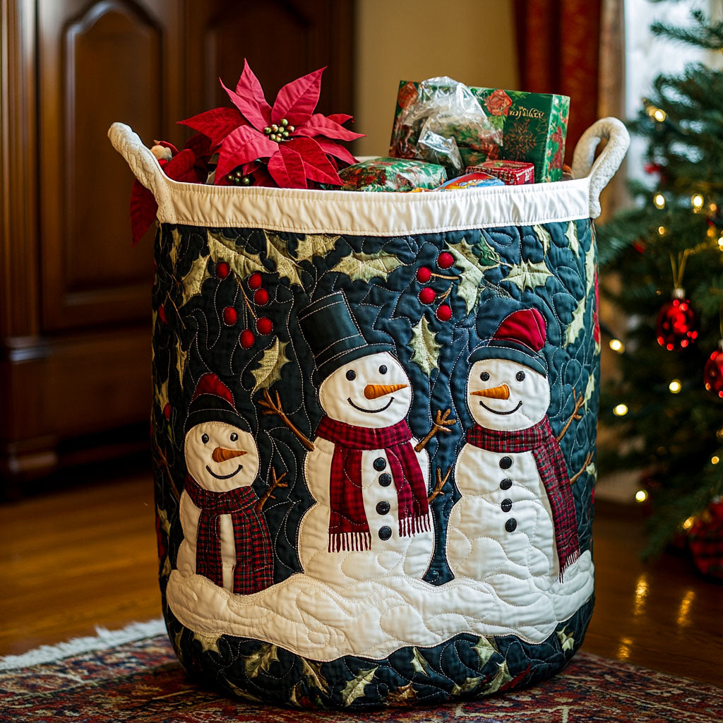 Yuletide Chill Quilted Laundry Basket Decor Laundry Basket Xmas Present For Daughter In Law