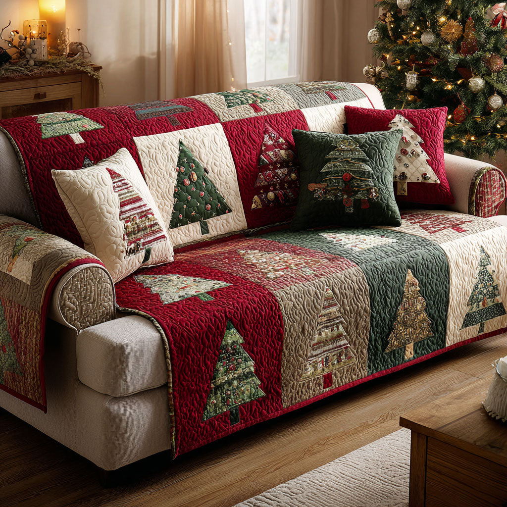 Yuletide Comfort Quilted Sofa Cover Sofa Seat Covers Christmas Gift Ideas For Relatives