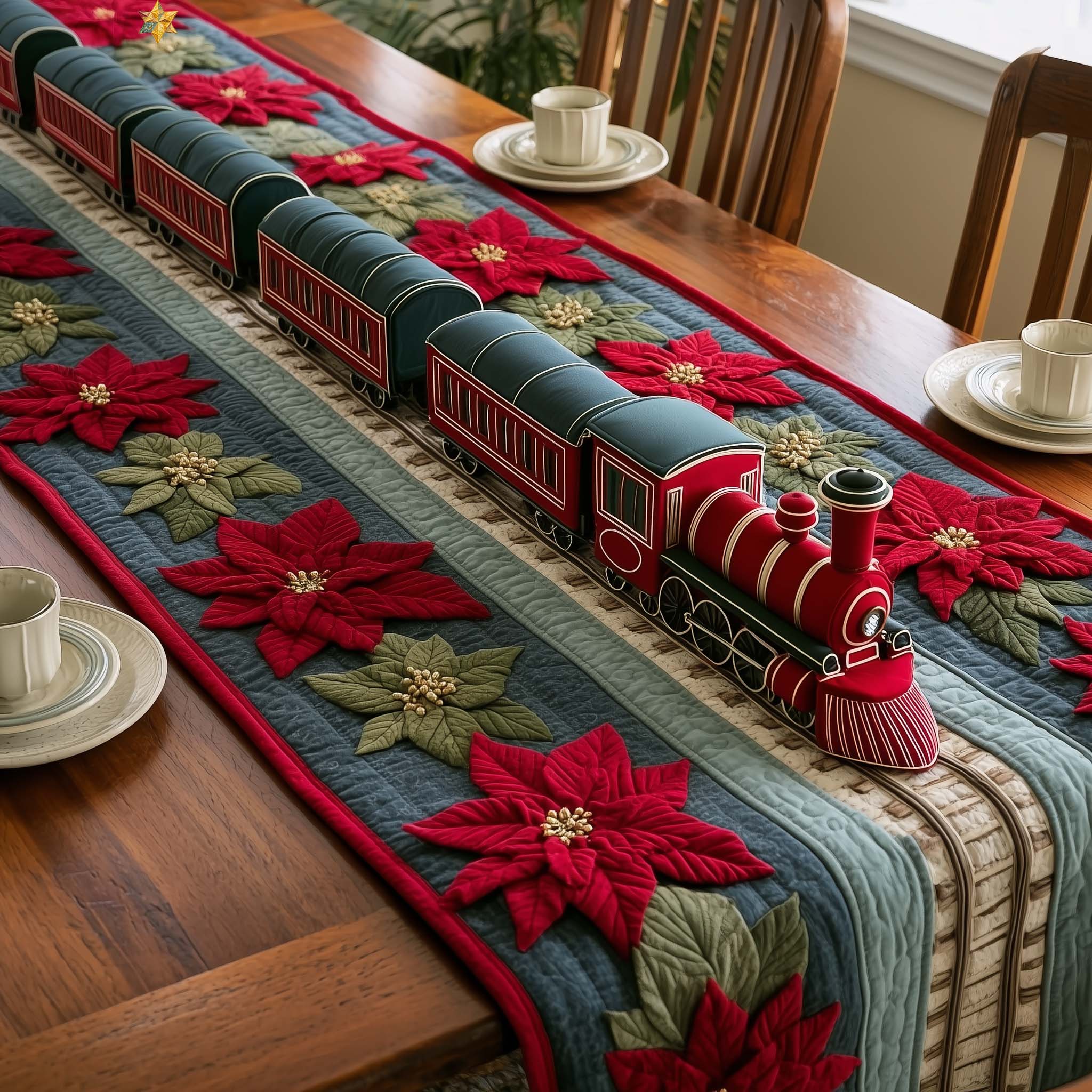 Yuletide Express Quilted Table Runner Christmas Dinner Decorations Best Christmas Gifts For Relatives