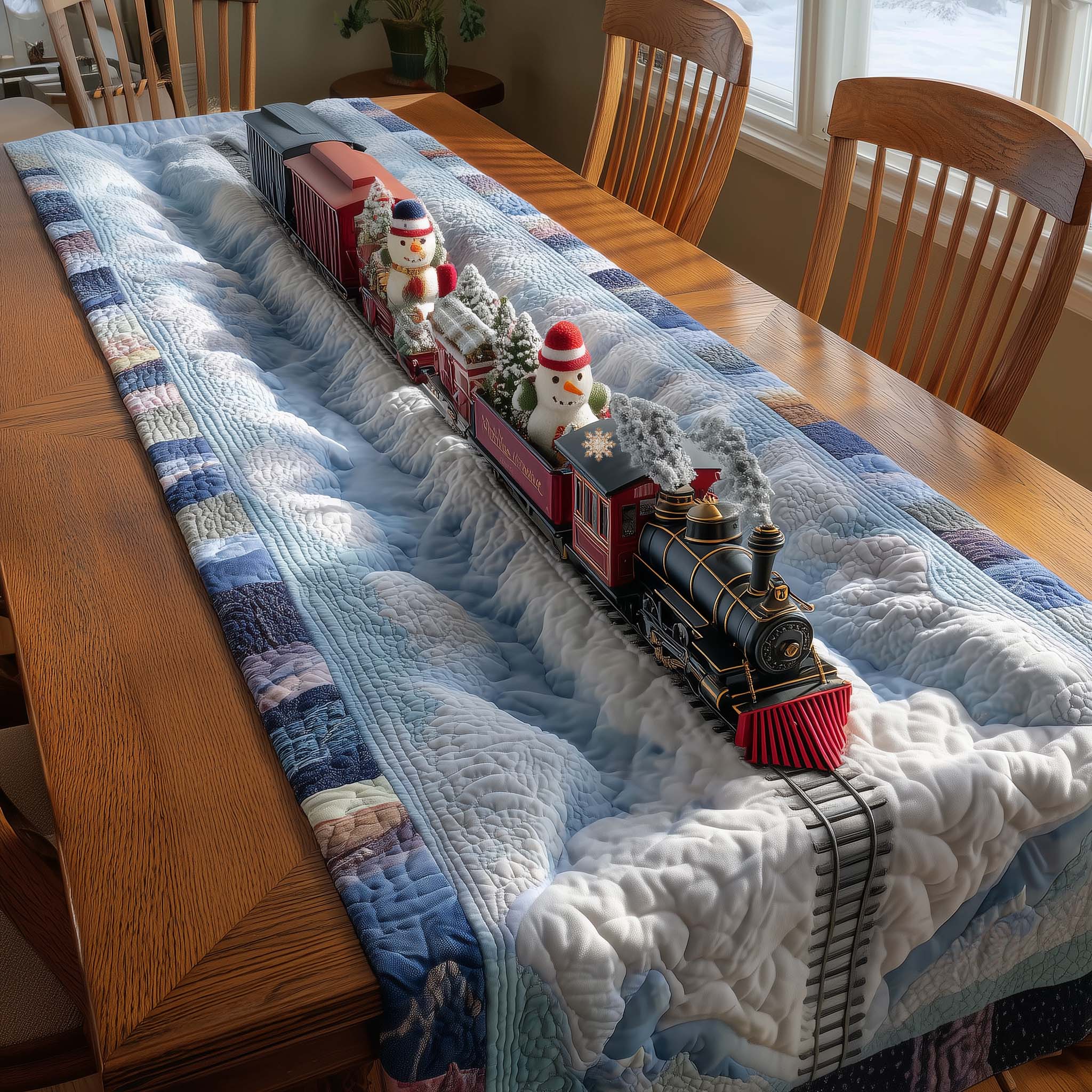 Yuletide Express Quilted Table Runner Table Runner Christmas Decor Good Family Christmas Presents