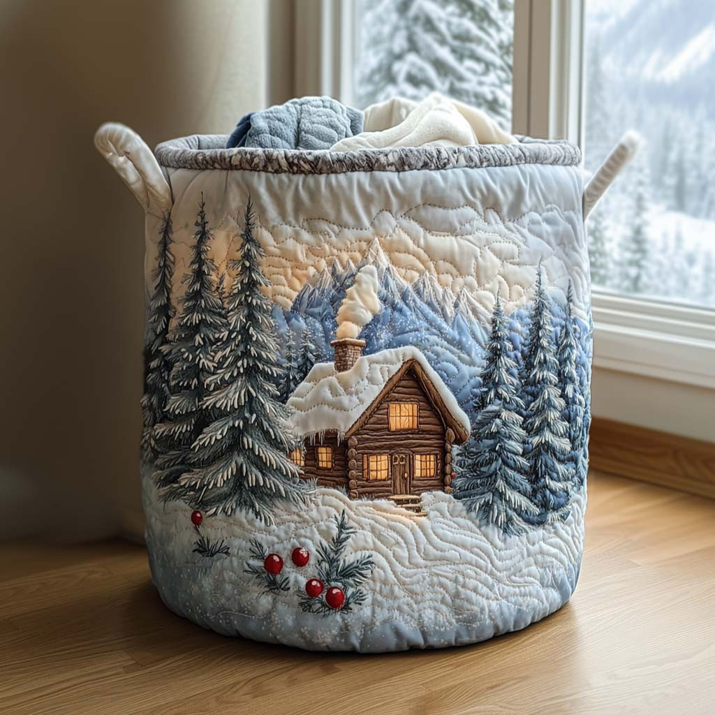 Yuletide Light Quilted Laundry Basket Best Clothes Basket Christmas Gifts For Your Grandmother