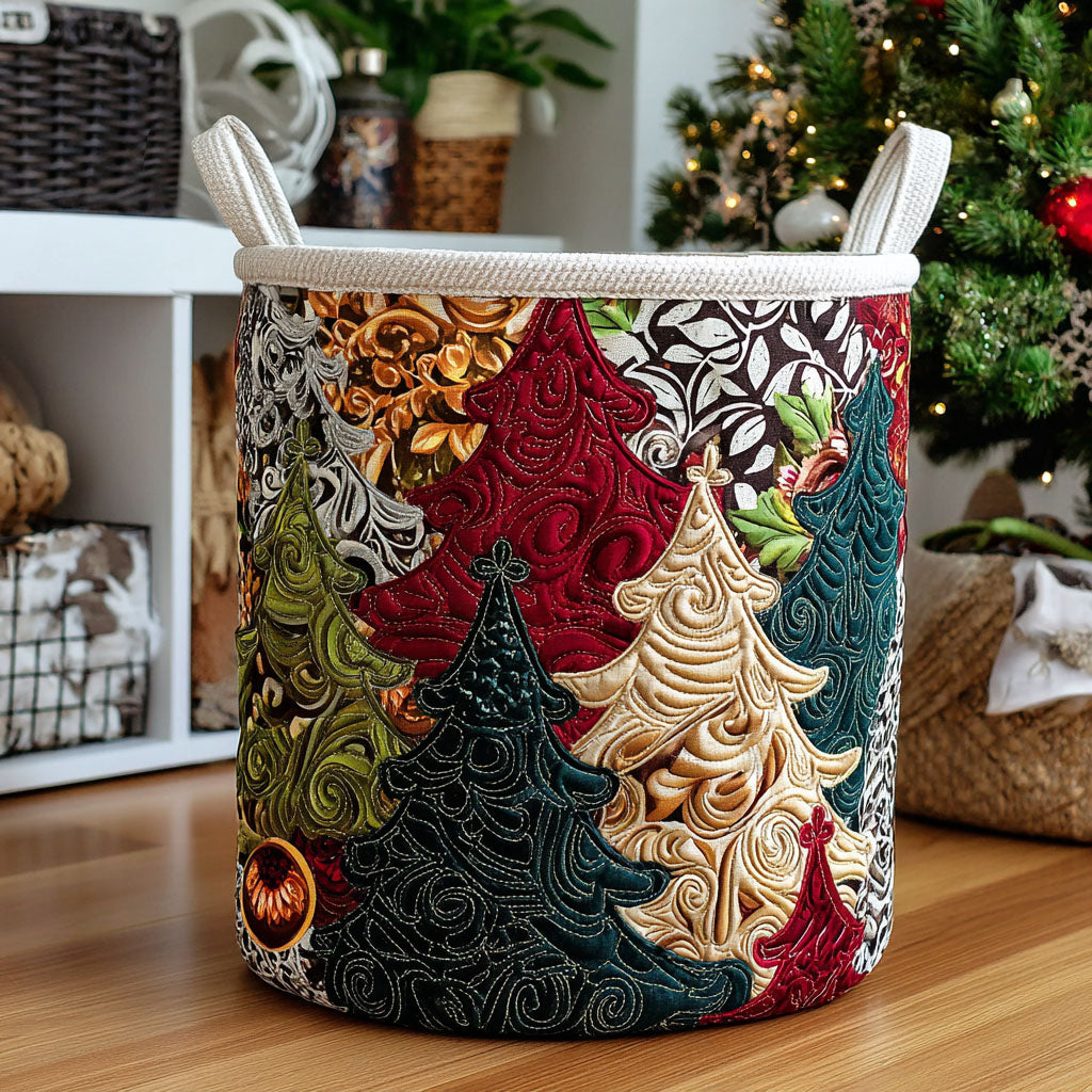 Yuletide Splendor Quilted Laundry Basket Best Foldable Laundry Basket Christmas Gifts For Daughter In Law