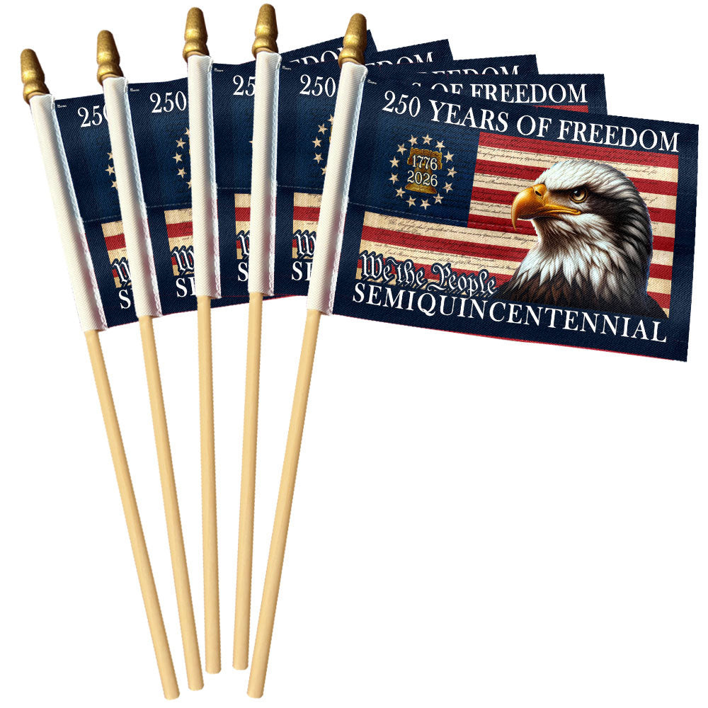 250 Years of Freedom American Handheld Flag Twin Towers Remembrance Gifts For Loved Ones