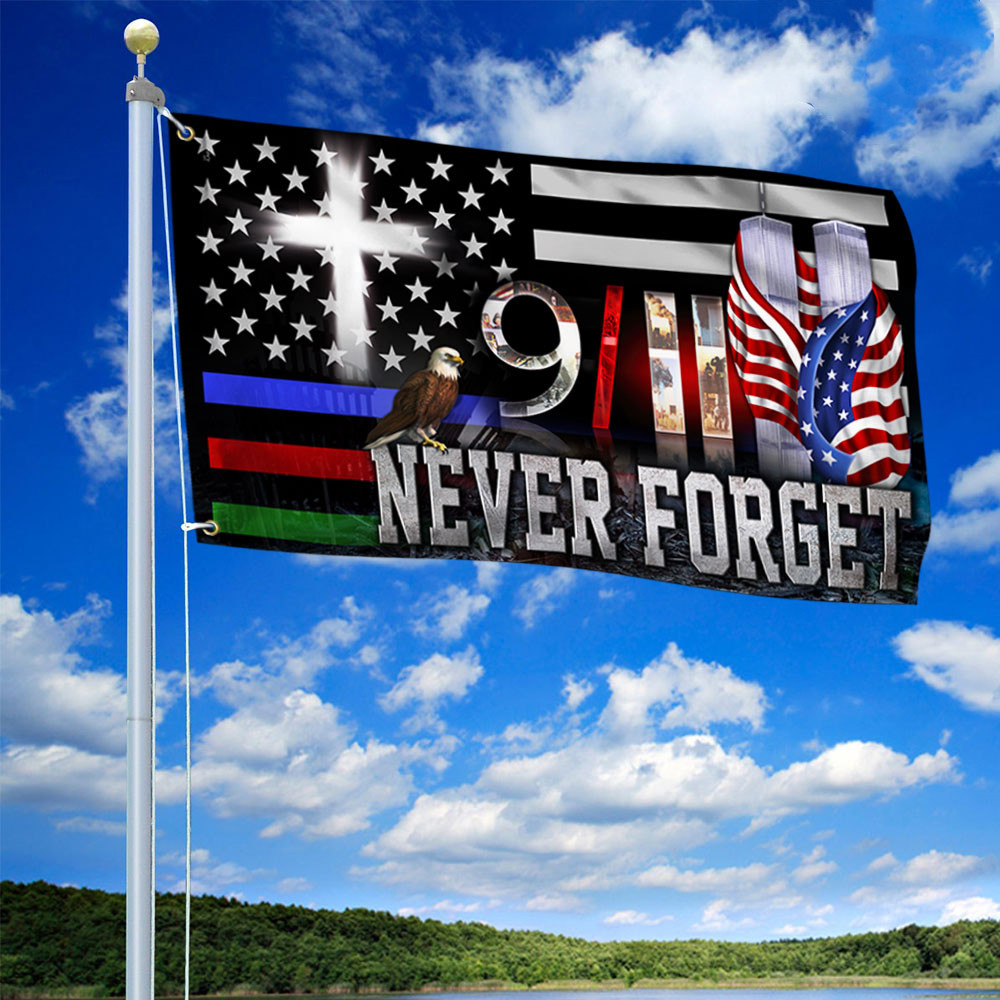 9 11 Never Forget Flag September 11th Memorial Gifts For Loved Ones