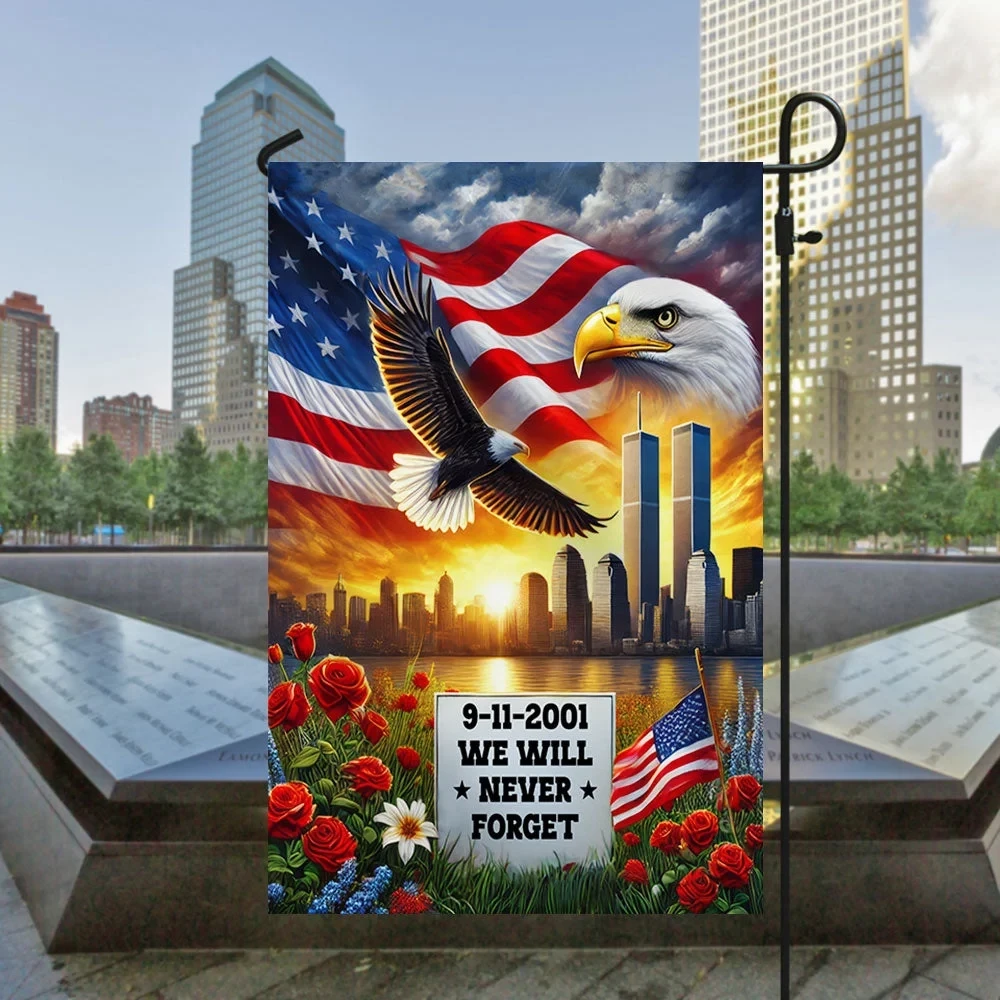 911 American Patriot Day We Will Never Forget Eagle Flag Patriotic Decor Gift For Patriots