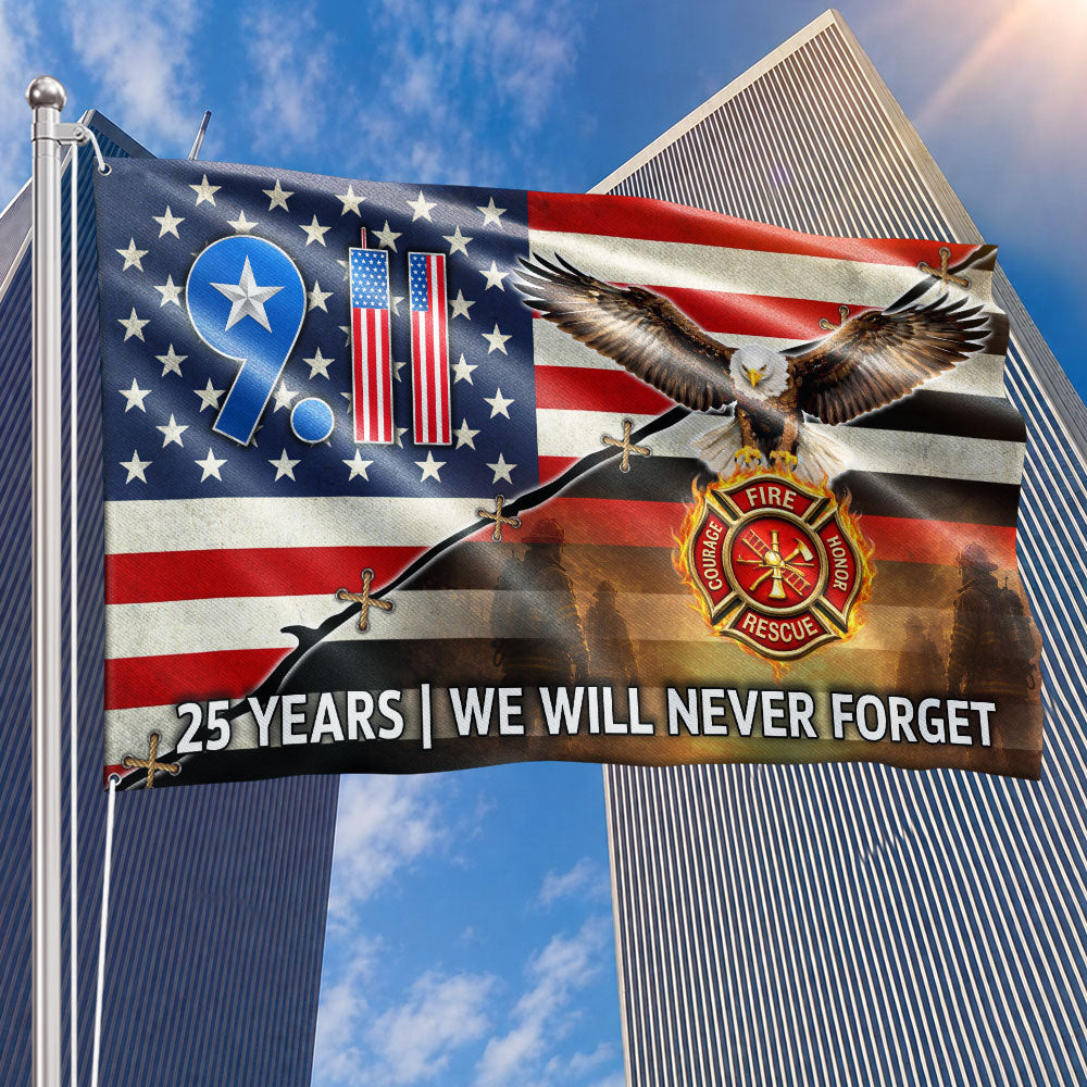 911 Flag 25 Years We Will Never Forget American Flag Gifts For Men And Women