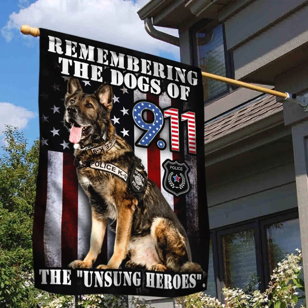 911 Flag German Shepherd Rescue Dogs Flag 911 25th Anniversary Flag