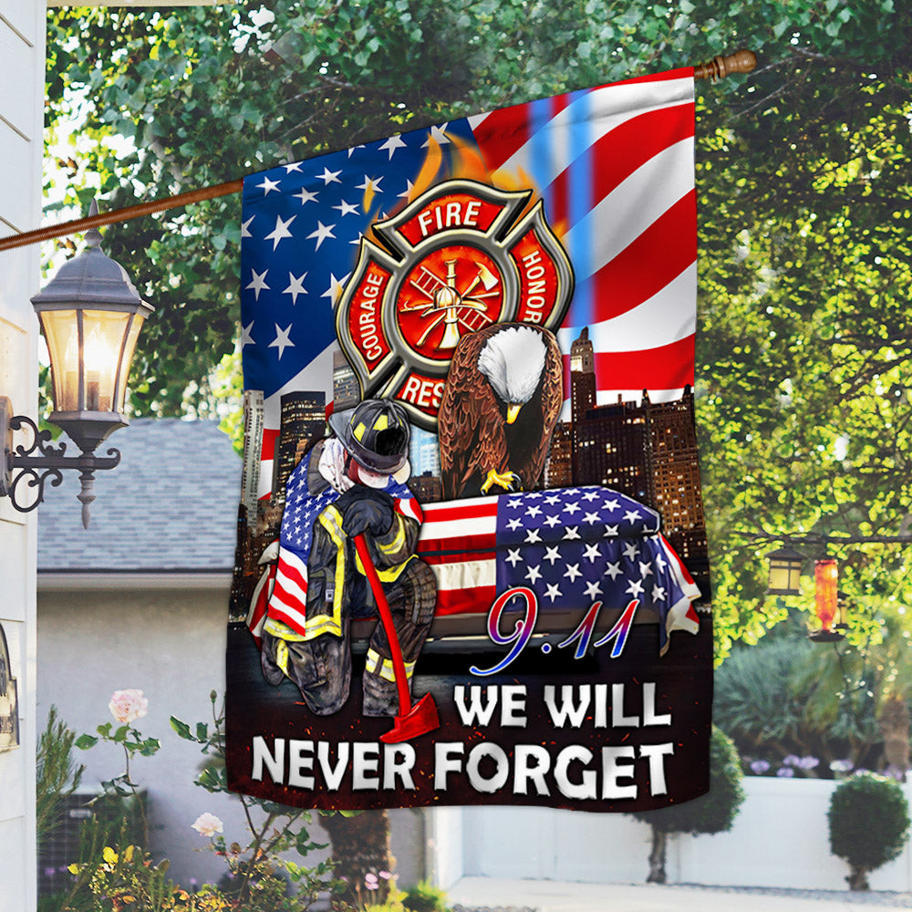 911 Flag We Will Never Forget Firefighter American Flag Special Gifts For Patriotic