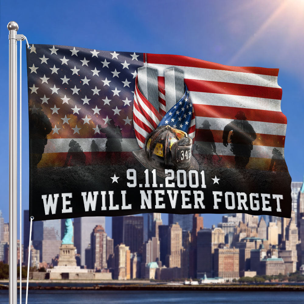 911 Grommet Flag 343 Firefighters Never Forget Flag Gifts For Boyfriend And Girlfriend