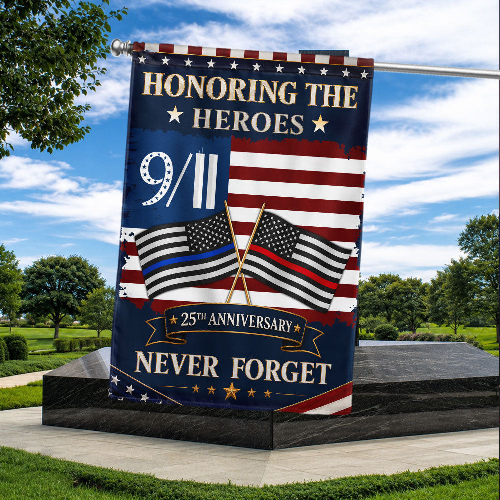 911 Heroes 25th Anniversary Garden Flag Gifts For Every Patriot