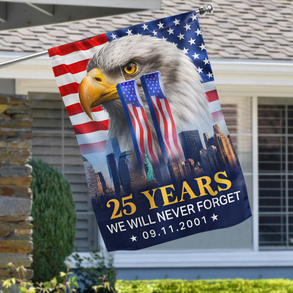 911 Memorial 25 Years Flag Never Forget Flag Pride Gifts For Family Members
