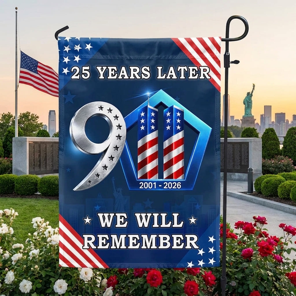911 Memorial 25th Anniversary Flag Never Forget Patriotic Gift For Friends