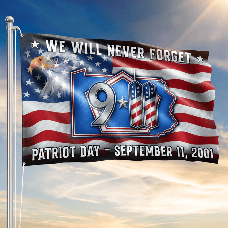 911 Memorial Flag Never Forget Pentagon Patriot Day American Grommet Flag Gift Ideas