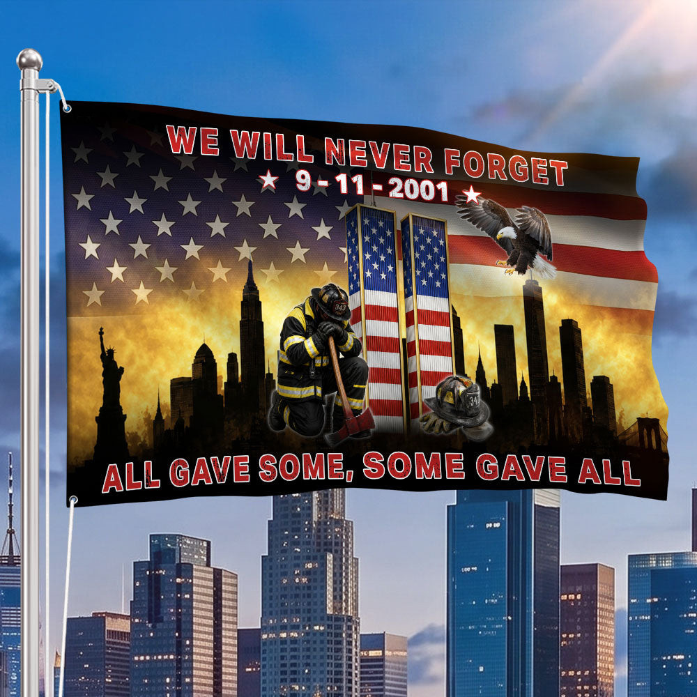911 Memorial Grommet Flag First Responder All Gave Some Never Forget Firefighter Gift Ideas