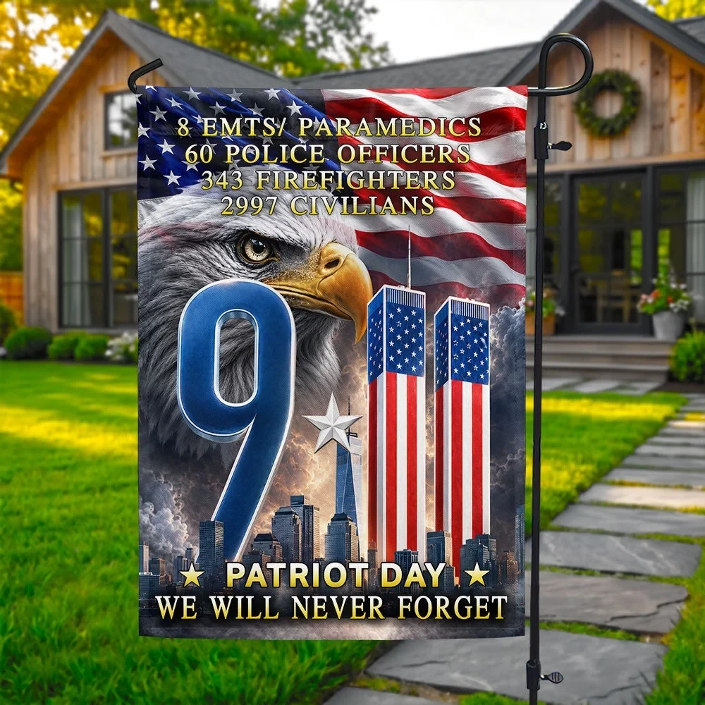 911 Memorial Patriot Day We Will Never Forget Remembrance Flag Patriotic Decor Gift For Patriots
