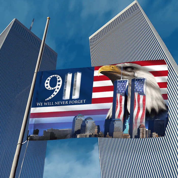 911 Never Forget Flag We Will Never Forget 911 Patriot Day Flag Memorial Gift