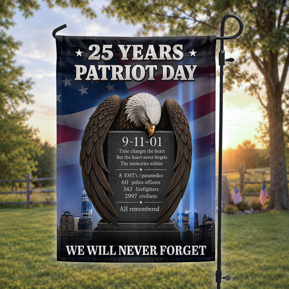 911 Patriot Day 25 Years The Heart Never Forgets American Flag Keepsake Gifts For Loved Ones