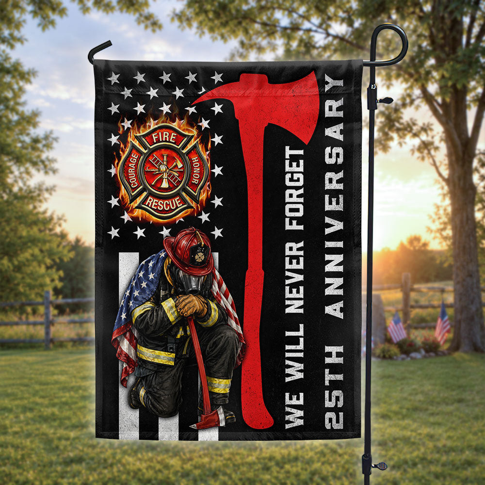911 Patriot Day 25th Anniversary Firefighter USA Flag Tribute Gifts For Proud Americans