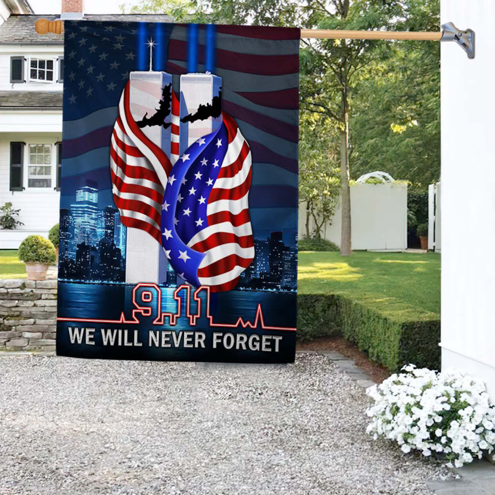 911 Patriot Day Flag We Will Never Forget Flag Memorial Gifts For Proud Americans
