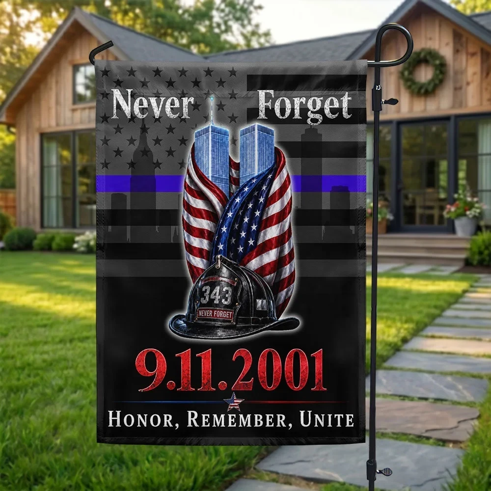 911 Patriot Day Never Forget Honor Remember Unite Thin Blue Line Flag Best House Decor 911 Gift Ideas