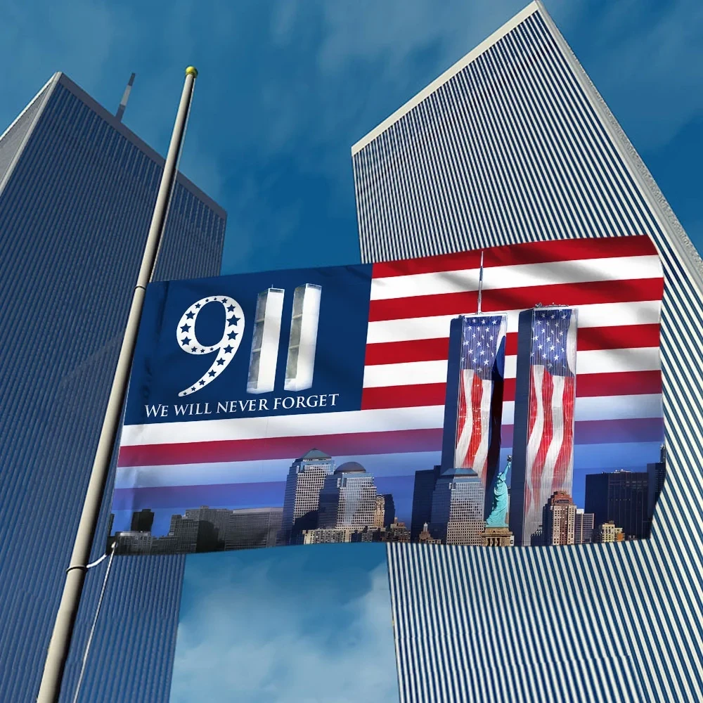 911 We Will Never Forget 911 Patriot Day Flag 911 25th Anniversary Flag Present Ideas