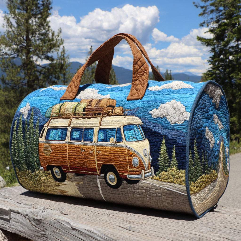 Adventure Tracks Quilted Duffle Bag Small Duffle Bag Women Hippie Gifts Ideas For Her