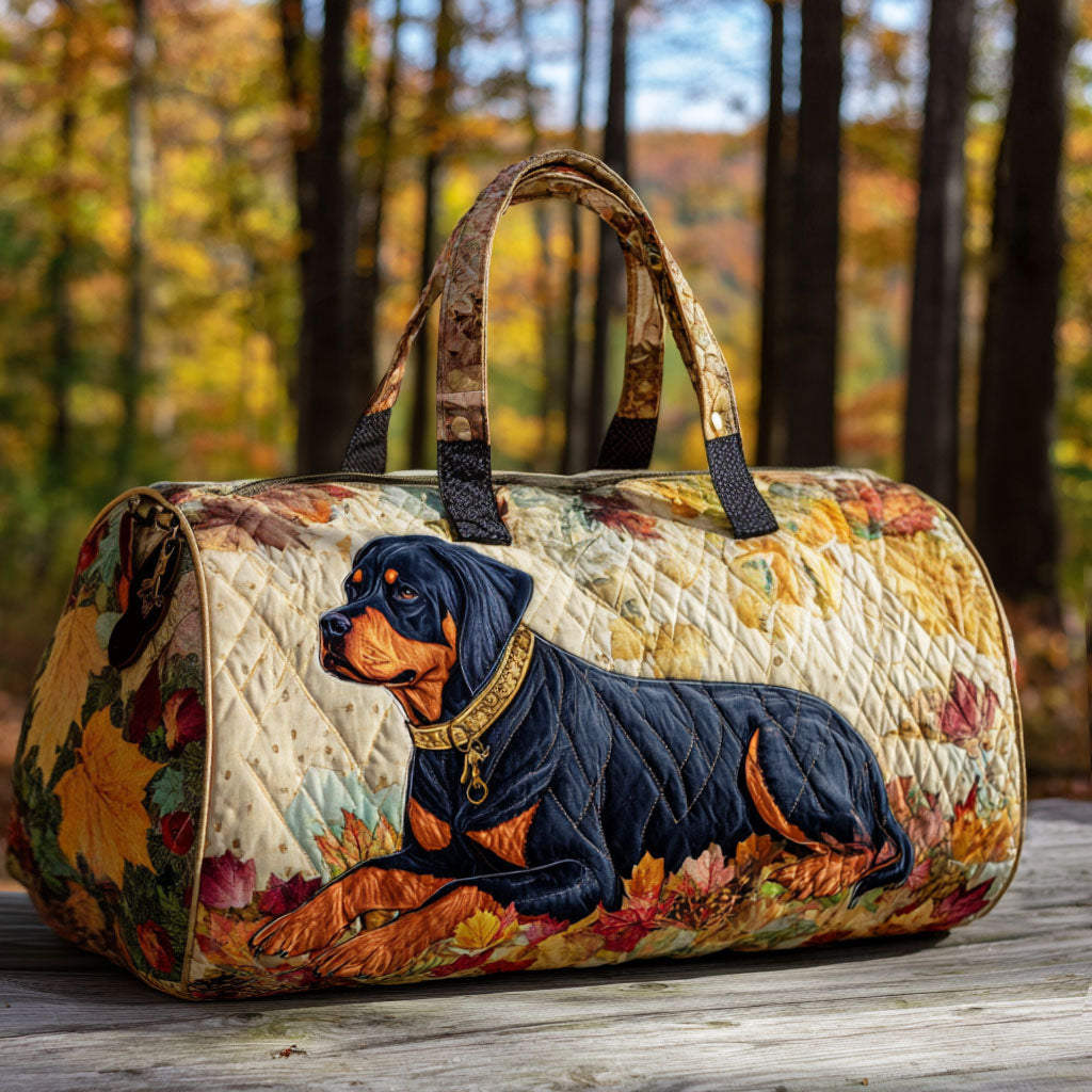 Amber Sky Rottweiler Quilted Duffle Bag Large Duffle Bags For Travel Dog Related Presents