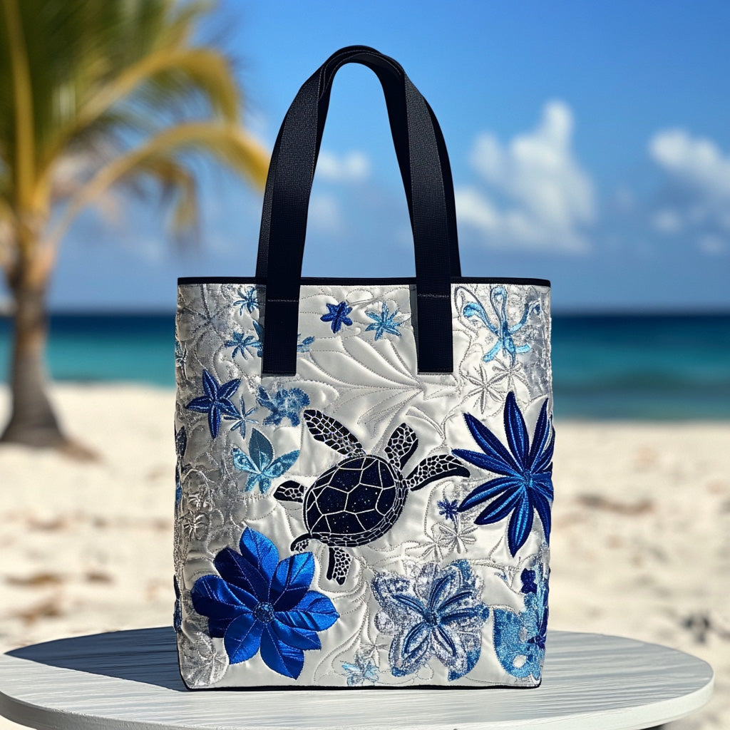 Aqua Journey Quilted Tote Bag The Best Shoulder Bags Sea Turtle Gift Shop